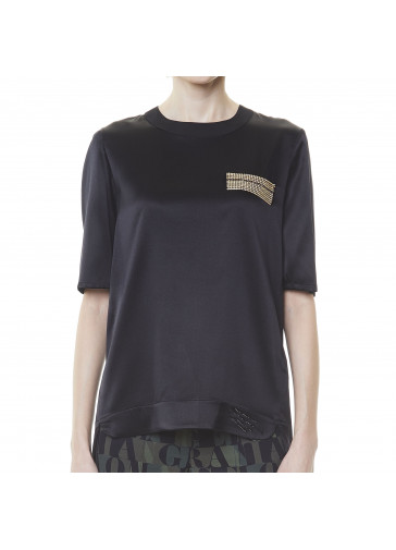 T-SHIRT IN RASO C/TASCHINO METALLICO 2