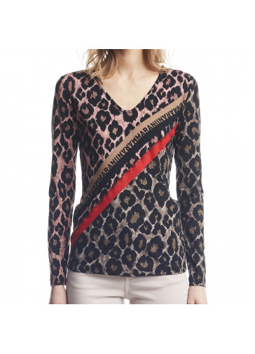 T-SHIRT GRAPHIC MACULATA CON STRASS 2