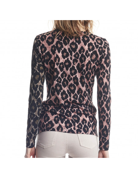 T-SHIRT GRAPHIC MACULATA CON STRASS