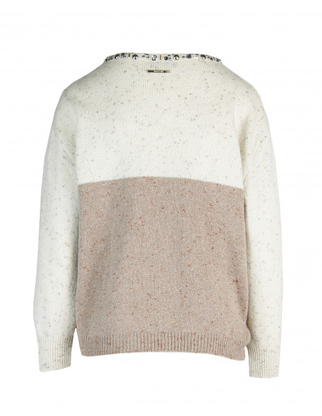 MAGLIA OVER JEWEL BICOLORE