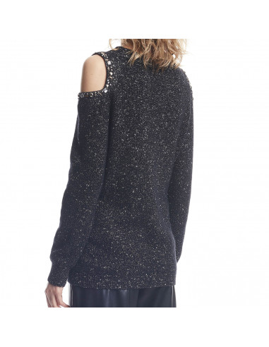 GIROCOLLO JEWEL CON OBLO' SULLE SPALLE