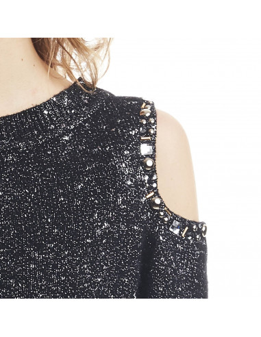 GIROCOLLO JEWEL CON OBLO' SULLE SPALLE