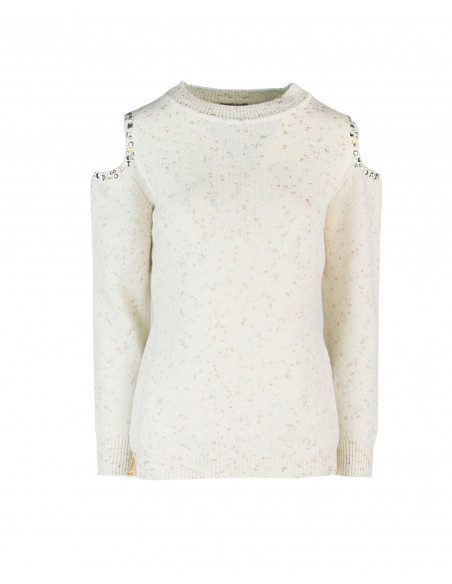 GIROCOLLO JEWEL CON OBLO' SULLE SPALLE
