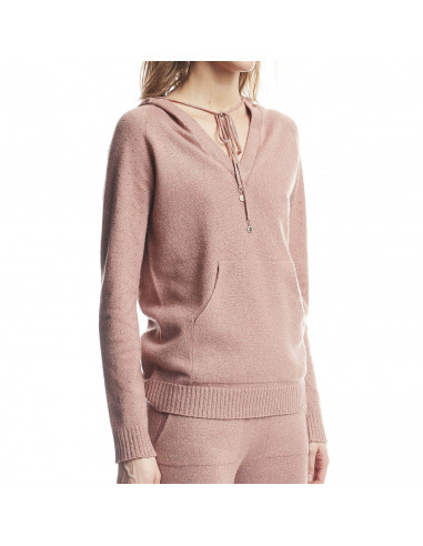 FELPA IN MAGLIA LUREX CON BORCHIETTE