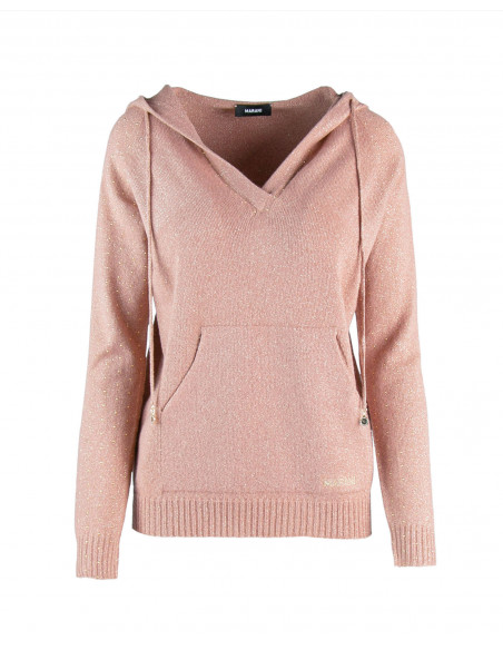 FELPA IN MAGLIA LUREX CON BORCHIETTE