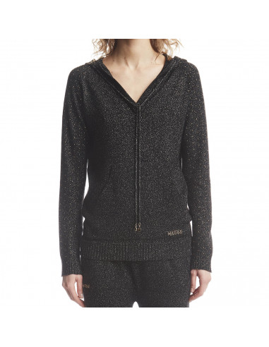 FELPA IN MAGLIA LUREX CON BORCHIETTE