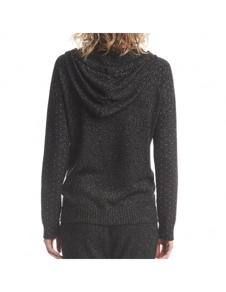 FELPA IN MAGLIA LUREX CON BORCHIETTE