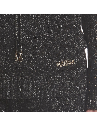 FELPA IN MAGLIA LUREX CON BORCHIETTE