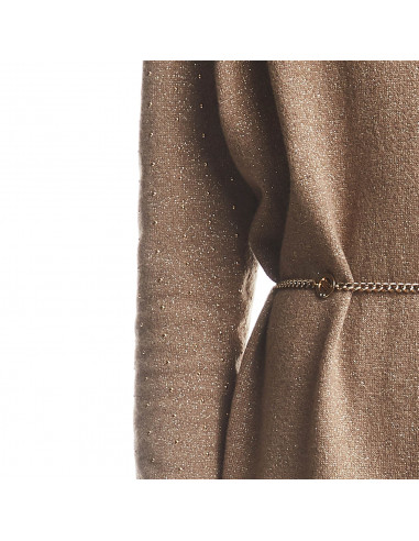 ABITO DOLCEVITA IN MAGLIA LUREX  CON CINTURA...