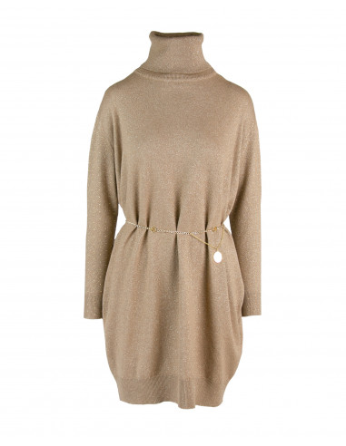 ABITO DOLCEVITA IN MAGLIA LUREX  CON CINTURA...