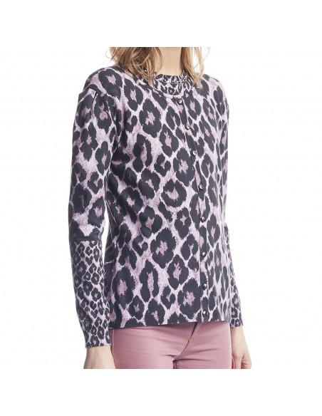 CARDIGAN MACULATO CON STRASS