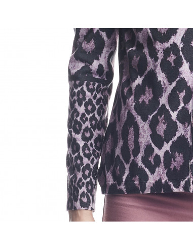 CARDIGAN MACULATO CON STRASS