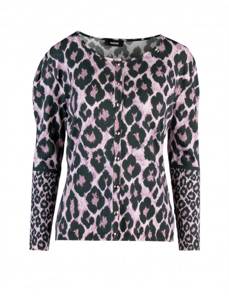 CARDIGAN MACULATO CON STRASS