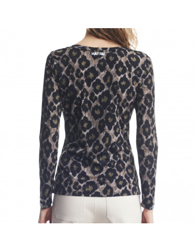 T-SHIRT TECNICA MACULATA CON POLSI JEWEL