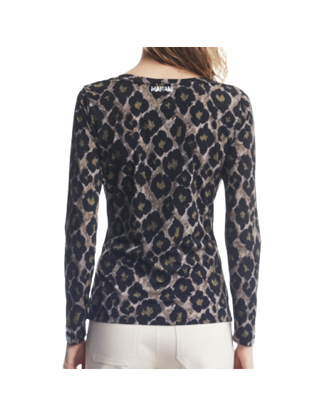 T-SHIRT TECNICA MACULATA CON POLSI JEWEL