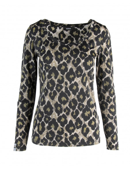 T-SHIRT TECNICA MACULATA CON POLSI JEWEL
