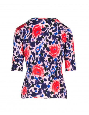 MAGLIA MANICA CORTA STAMPA FIORE