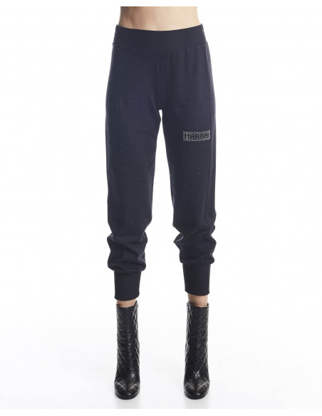 JOGGING IN FELPA CON STRASS SPARSI