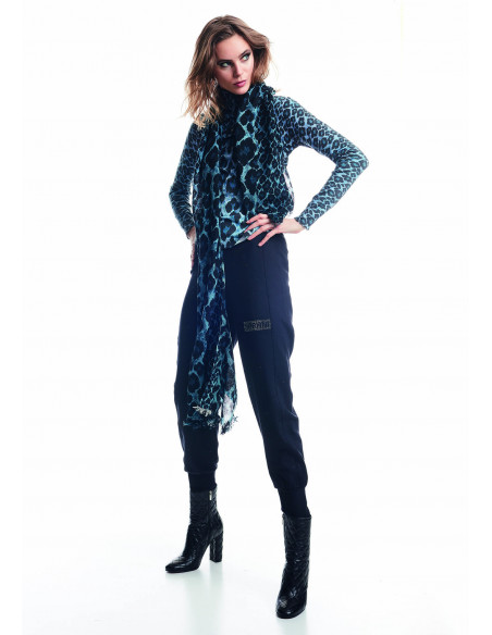 JOGGING IN FELPA CON STRASS SPARSI