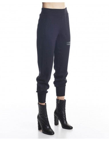 JOGGING IN FELPA CON STRASS SPARSI