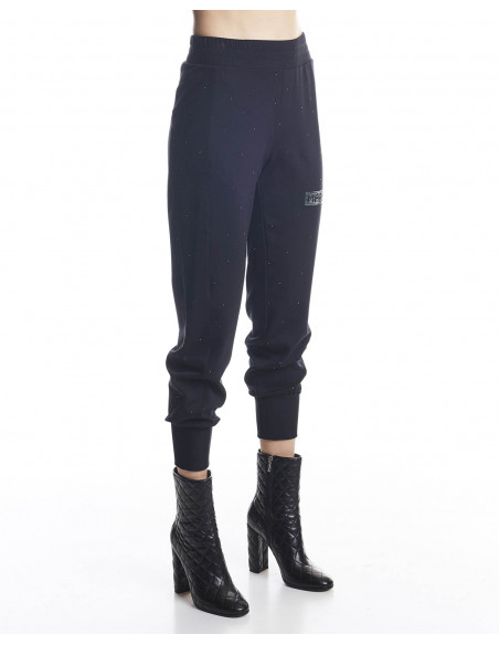 JOGGING IN FELPA CON STRASS SPARSI