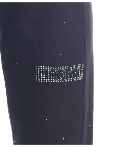 JOGGING IN FELPA CON STRASS SPARSI