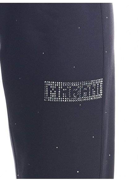 JOGGING IN FELPA CON STRASS SPARSI