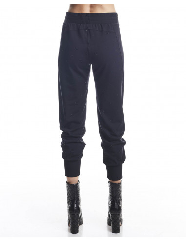 JOGGING IN FELPA CON STRASS SPARSI
