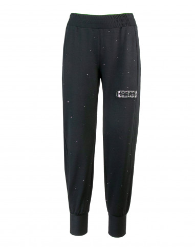 JOGGING IN FELPA CON STRASS SPARSI