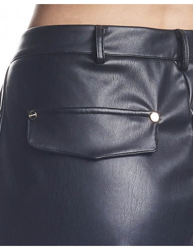 PANTALONE ECOPELLE CON PENCES