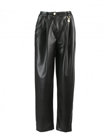 PANTALONE ECOPELLE CON PENCES