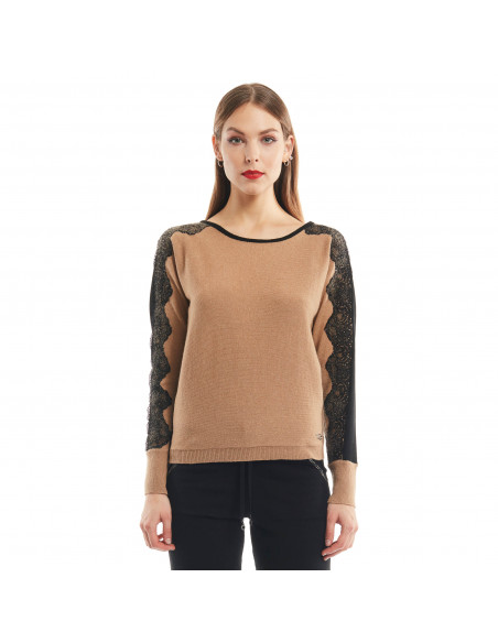 KIMONO C/PIZZO AGUGLIATO + APPL