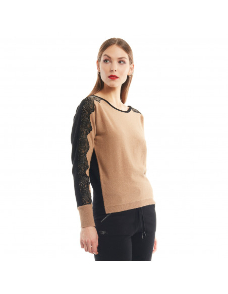 KIMONO C/PIZZO AGUGLIATO + APPL