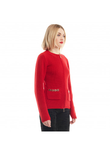 CARDIGAN PUNTO PANNOCCHIA C/RIC CATENE