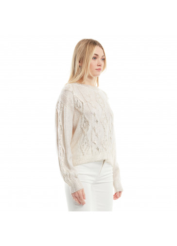 MAGLIA C/TRECCE LAMINATA 2