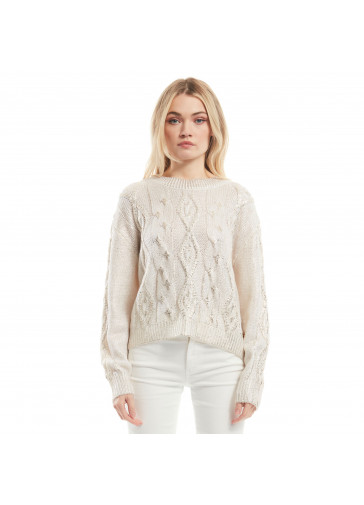 MAGLIA C/TRECCE LAMINATA