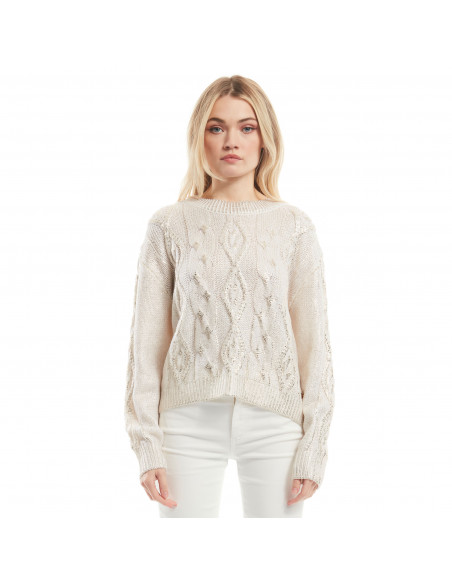 MAGLIA C/TRECCE LAMINATA