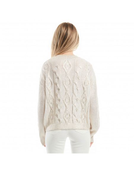 MAGLIA C/TRECCE LAMINATA