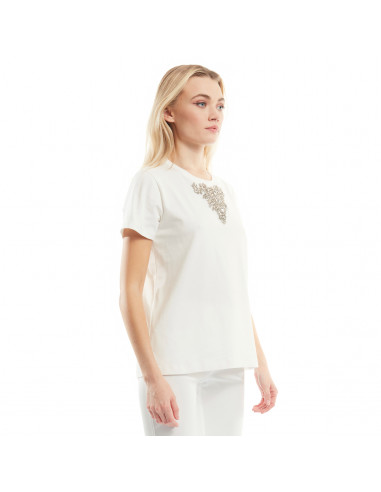 T-SHIRT M/C CON RICAMO