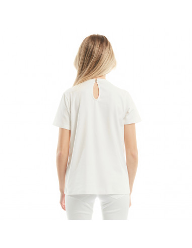 T-SHIRT M/C CON RICAMO