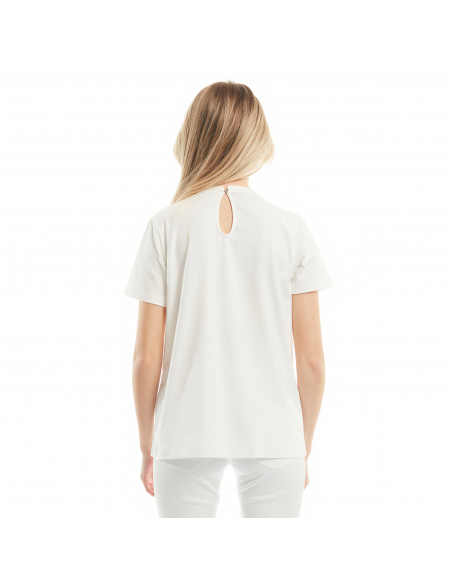 T-SHIRT M/C CON RICAMO