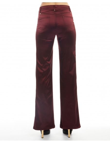 PANTALONE LARGO IN RASO LUCIDO