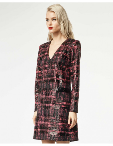 ABITO ST TARTAN C/INSERTI IN VERNICE