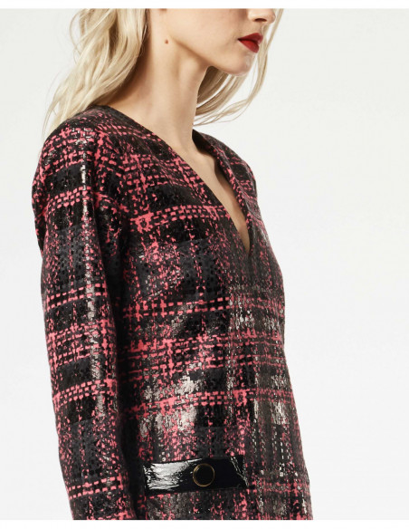 ABITO ST TARTAN C/INSERTI IN VERNICE