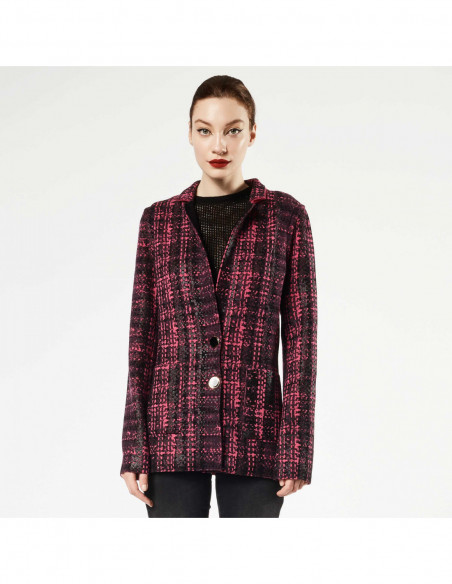 GIACCA IN MAGLIA ST TARTAN+METALLO