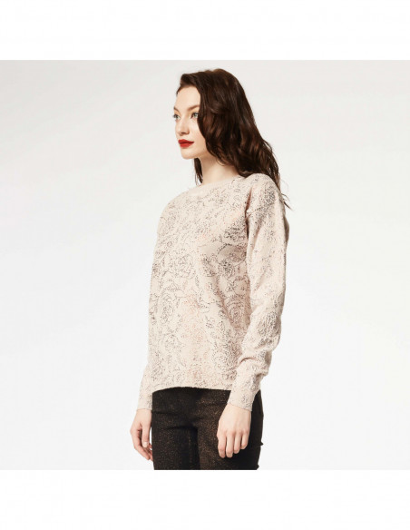 GIROCOLLO LUREX ST FIORI + LAMINA