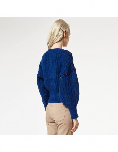 MAGLIA CROPPED ALPACA CON RICAMO
