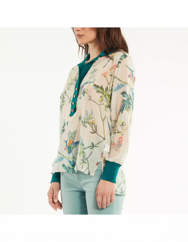 CAMICIA ST UCCELLINIC/FINITURE IN MAGLIA