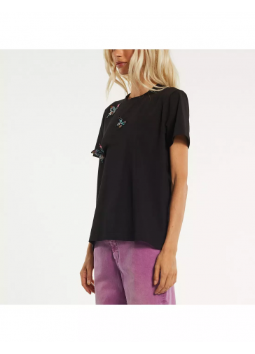 T-SHIRT C/FARFALLA RICAMATA 2