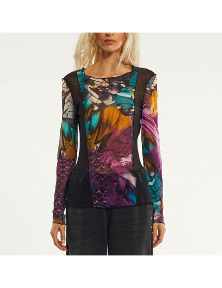 T-SHIRT ST FARFALLA IN RETINA